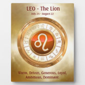 LEO - Die Zodiaka-Zeichen-Persönlichkeit der Löwen Fotoplatte (Vorderseite)