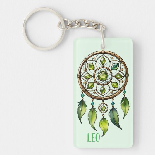 Leo Dreamcatcher Schlüsselanhänger (Vorderseite)