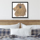 Leo, Dschungelkönig Leinwanddruck (Insitu (Schlafzimmer))