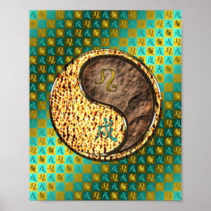 Leo & Earth Dog Poster