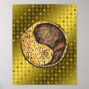 Leo & Earth Dragon Poster