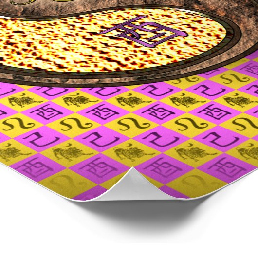 Leo & Earth Rooster Poster (Ecke)