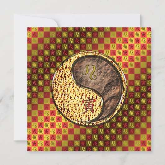 Leo & Earth Tiger Karte (Vorderseite)