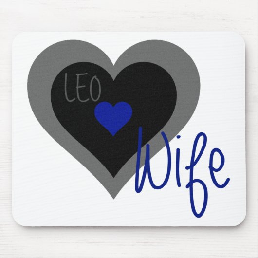 LEO Ehefrau Heart Mousepad (Vorne)