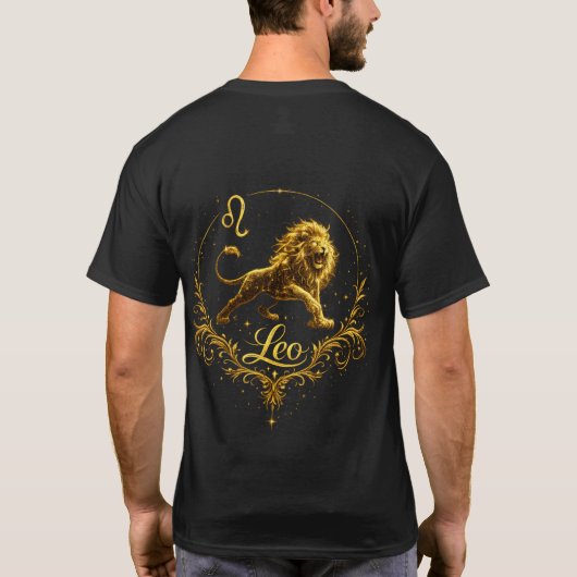 LEO Einzigartiges Sternzeichen, Sternzeichen T-Shirt (Rückseite)