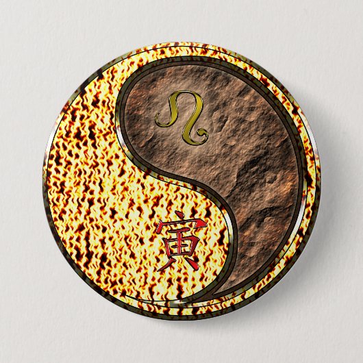 Leo & Erdtiger Button (Vorderseite)