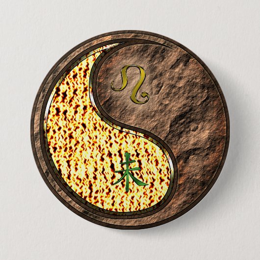 Leo & Erdziege Button (Vorderseite)