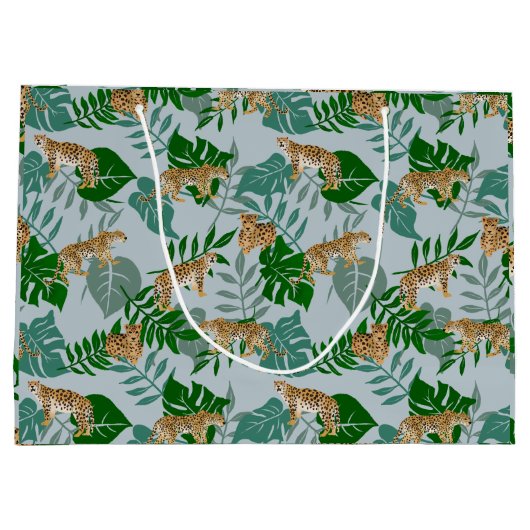 Leo Exotic Dschungel Große Geschenktüte (Rückseite)