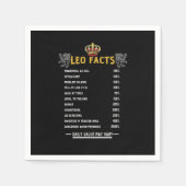 Leo Facts Zodiac Sign Horoskop Astrologie Geschenk Serviette (Vorderseite)