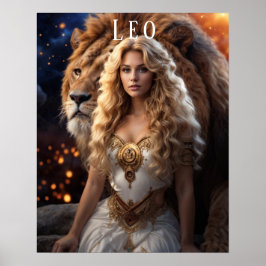 Leo Female Astrologisches Poster