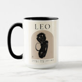 Leo Feminine Zodiac Design Brown Black 15 OZ Tasse (Links)