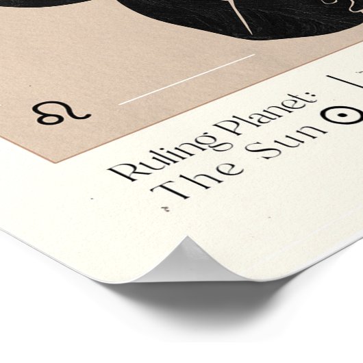 Leo Feminine Zodiac Poster (Ecke)