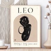 Leo Feminine Zodiac Poster