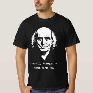 Léo Ferré – Mit der Zeit – Vintage-Porträt T-Shirt
