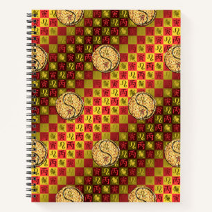 Leo & Feuer Tiger Notizblock