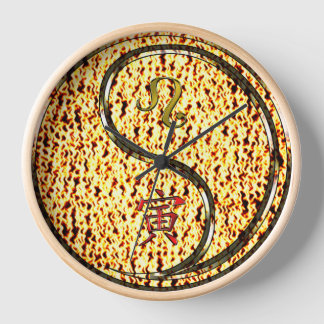 Leo & Feuer Tiger Uhr