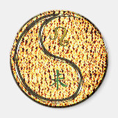 Leo & Feuer Ziege Magnet (Vorne)