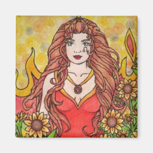Leo Fire Goddess Magnet