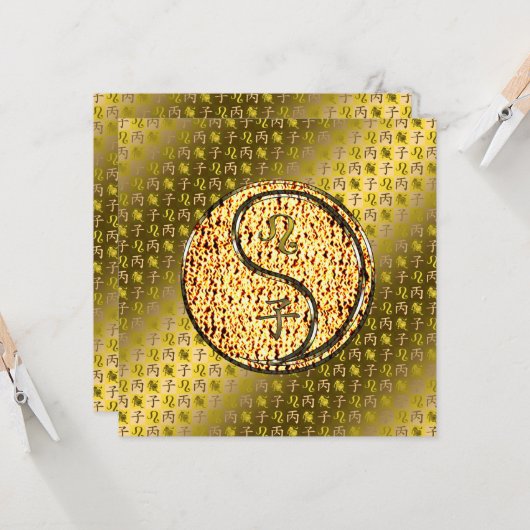 Leo & Fire Rat Karte (Vorderseite/Rückseite Beispiel)