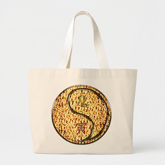 Leo & Fire Tiger Jumbo Stoffbeutel (Vorne)