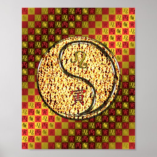 Leo & Fire Tiger Poster (Vorne)