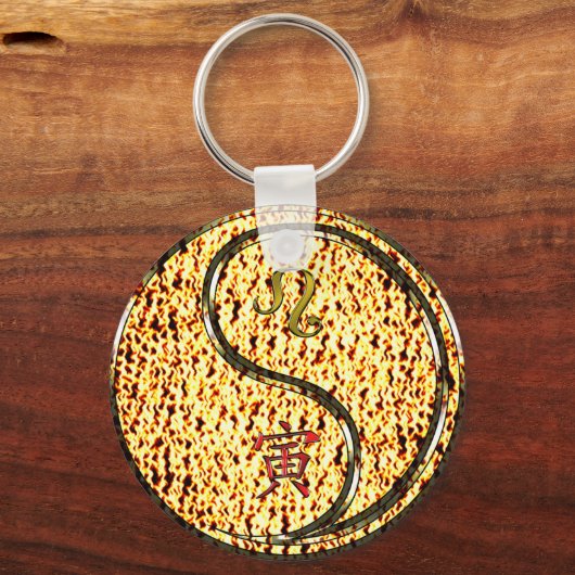 Leo & Fire Tiger Schlüsselanhänger (Rückseite)