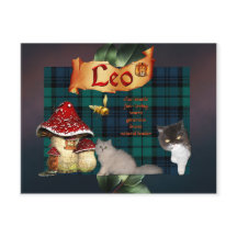 Leo-Fotosignatur-Postkarte