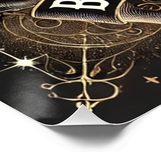 Leo "Geboren zu Shine" Glossy Poster (Ecke)