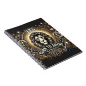Leo "Geboren zu Shine" Spiral Notebook Notizblock (Rechte Seite)