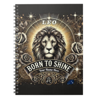 Leo "Geboren zu Shine" Spiral Notebook Notizblock