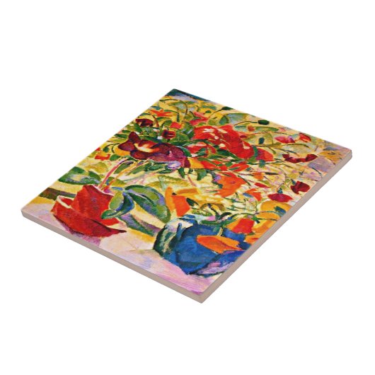 Leo Gestel - Blume auf Windows, 1915 Kunstwerke Fliese (Seite)