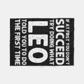 Leo Gift Name Personalisiert Geburtstag Funny Chri Fleecedecke (Vorderseite (Horizontal))
