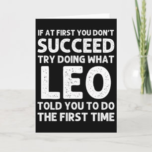 Leo Gift Name Personalisiert Geburtstag Funny Chri Karte