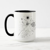 Leo Girl 15oz Black Rim Tasse (Links)