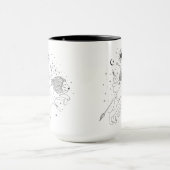 Leo Girl 15oz Black Rim Tasse (Zentrum)