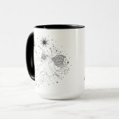 Leo Girl 15oz Black Rim Tasse (Vorderseite Links)