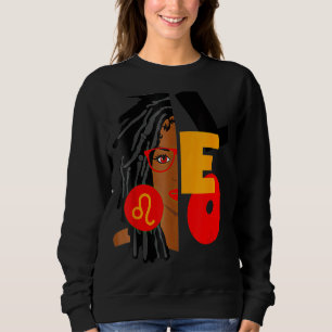 Leo Girl Afro Locs Girl Zodiac Zeichen zum Geburts Sweatshirt