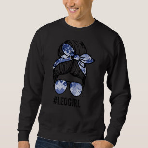Leo Girl Leo Zodiac Signs Messy Bun Astrologie Bir Sweatshirt