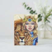 Leo Girl Postkarte (Stehend Vorderseite)