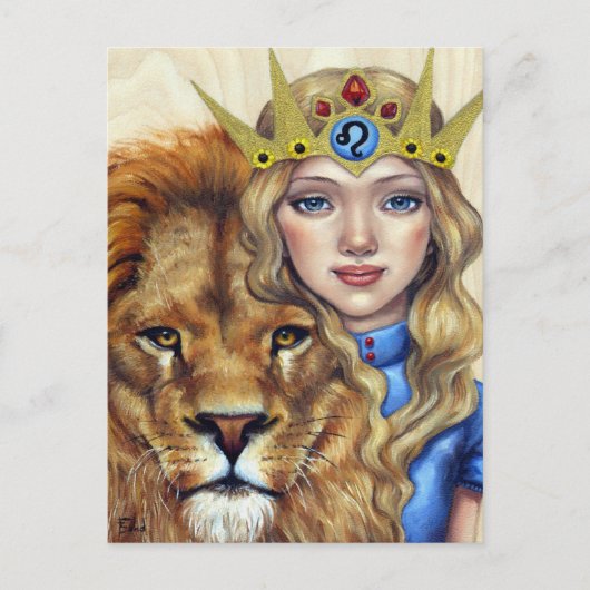 Leo Girl Postkarte (Vorderseite)