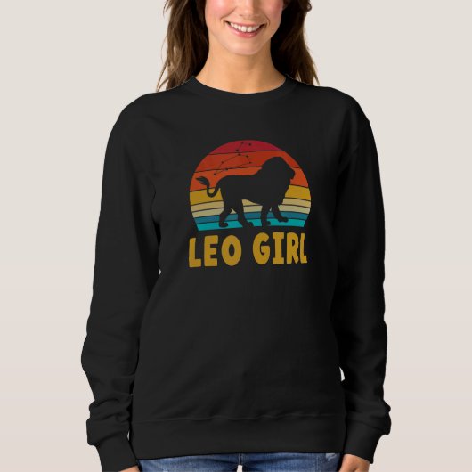 Leo Girl Zodiac Sign Sweatshirt (Vorderseite)