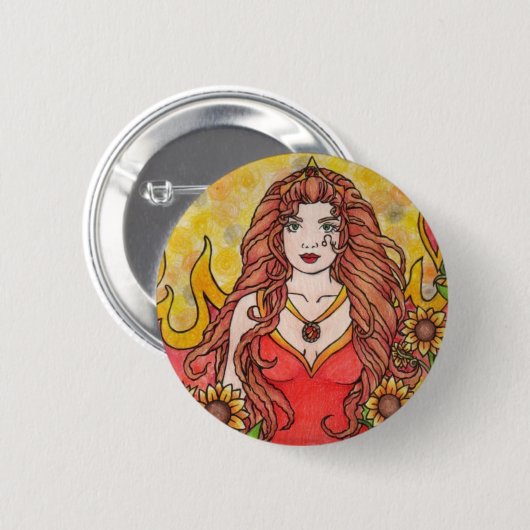 Leo Goddess Button (Vorne & Hinten)