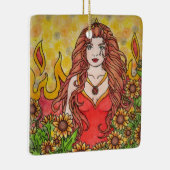 Leo Goddess Keramikornament (Rechts)