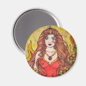Leo Goddess Magnet (Vorderseite/Rückseite)