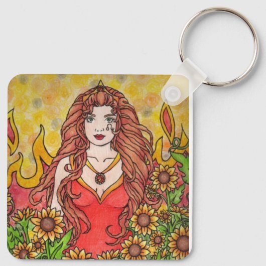 Leo Goddess Schlüsselanhänger (Rückseite)