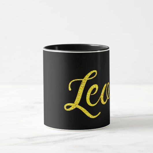Leo Gold Letters Tasse (Zentrum)