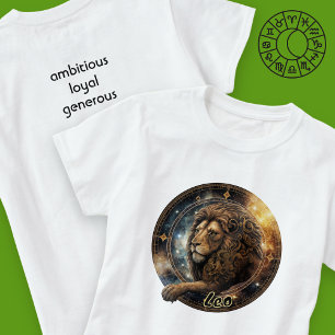 Leo Gold und Black Watercolor Zodiac Men-T-Shirt T-Shirt