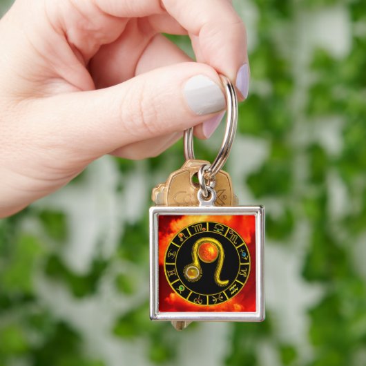 LEO GOLD ZODIAC BIRTHDAY JEWEL Astrologie Chart Schlüsselanhänger (Hand)