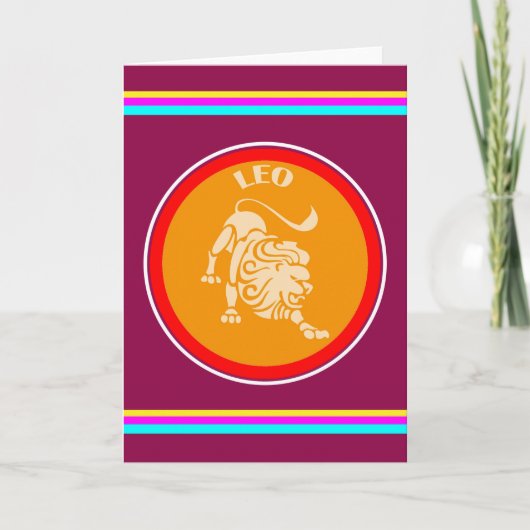 Leo Greeting Card Karte (Vorderseite)