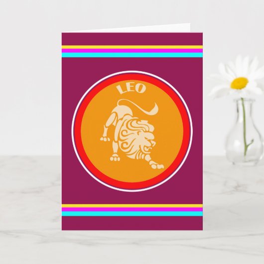 Leo Greeting Card Karte (Kleine Pflanze)